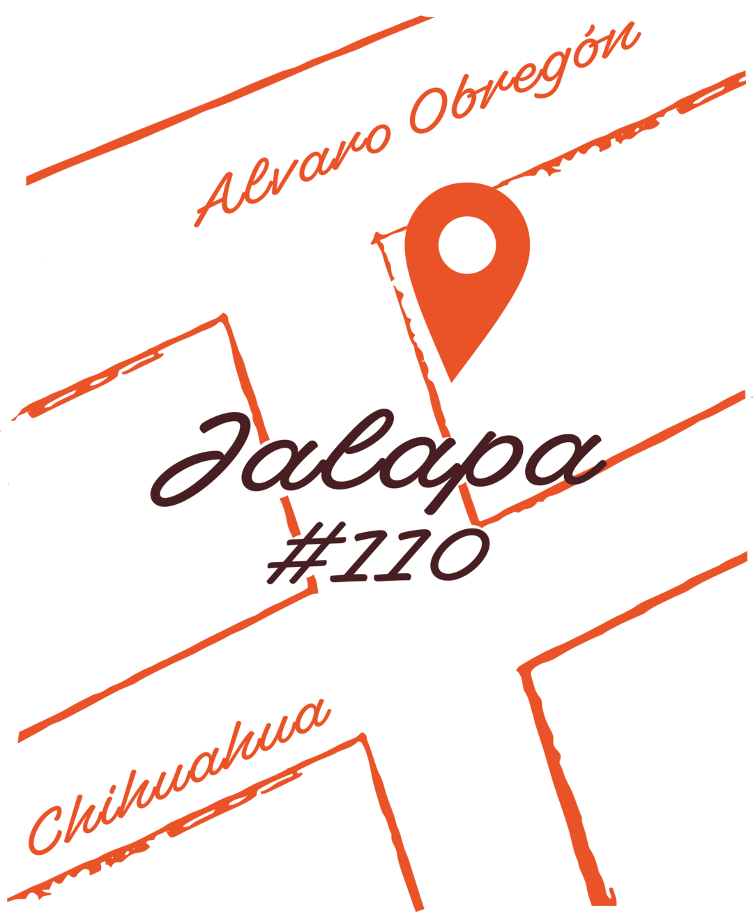 A map illustration featuring the location marked with a pin, labeled Jalapa #110, Alvaro Obregón, Chihuahua.